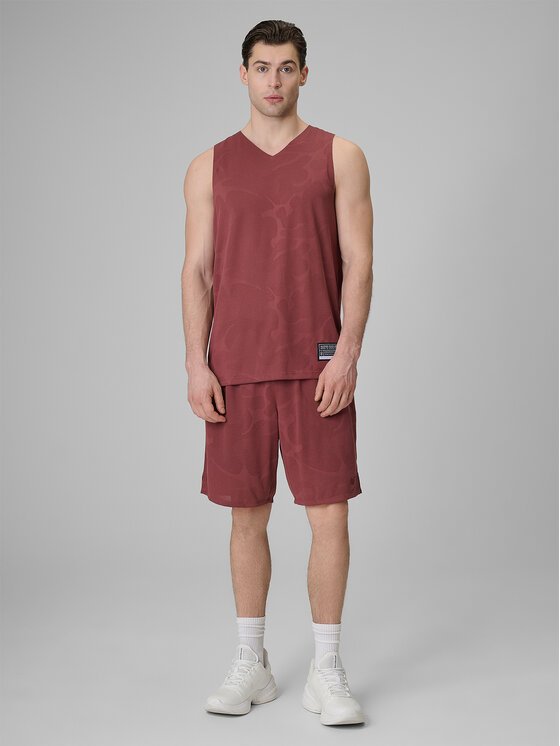 4F 4F Szorty sportowe BASKETBALL Bordowy Loose Fit