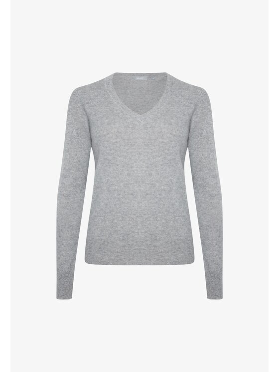 Style Republic Style Republic Sweter Kaszmir Szary jasny Comfort Fit