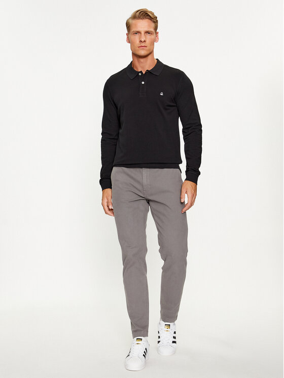 United Colors Of Benetton United Colors Of Benetton Polo 3089J3204 Czarny Regular Fit