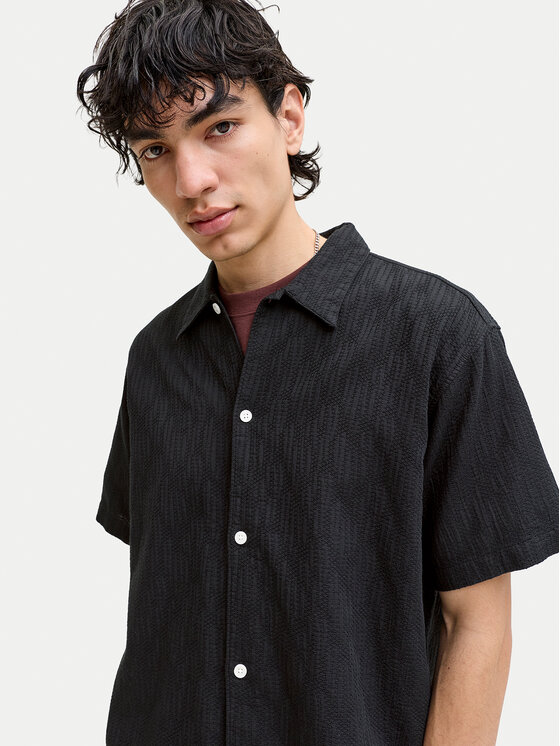 Jack & Jones Jack & Jones Koszula Montauk 12293555 Czarny Relaxed Fit