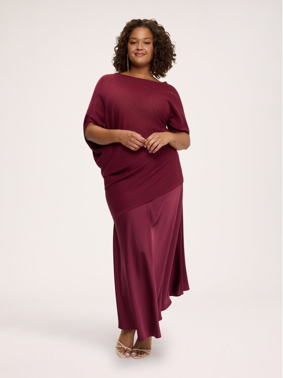 Fiorella Rubino Fiorella Rubino Sweter M261E002283N036 Bordowy Over Fit