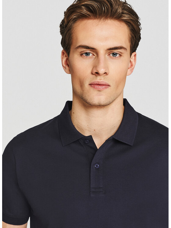 Pako Lorente Pako Lorente Polo P26SF-TX-012 Granatowy Classic Fit