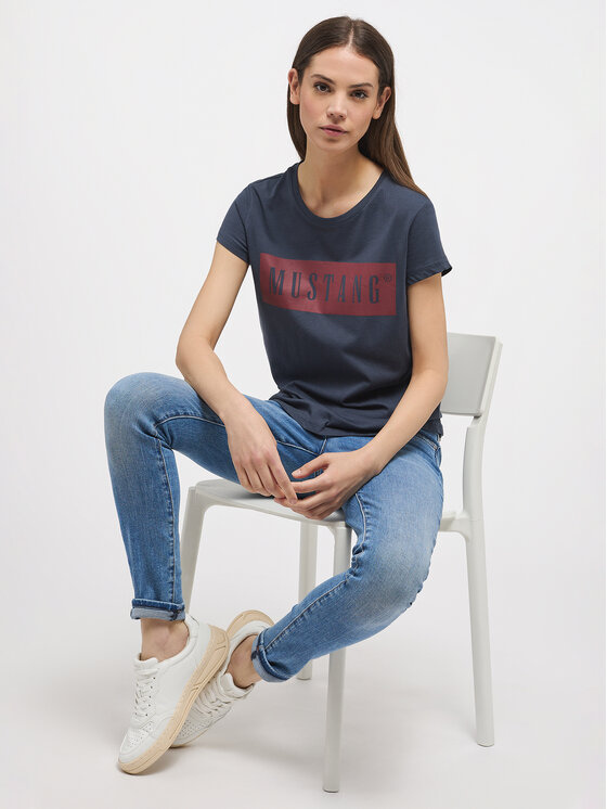 Mustang Mustang T-shirt Alina 1013220 Blu Regular Fit