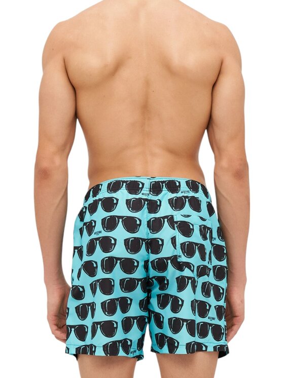 MOSCHINO MOSCHINO Pantaloncini costume - Moschino - sunglasses print Turchese Regular Fit