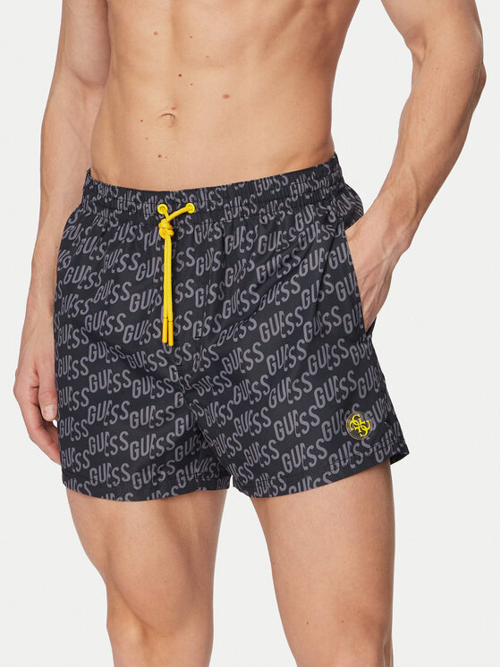 Guess Szorty kąpielowe F6GT12 WG2A2 Czarny Regular Fit