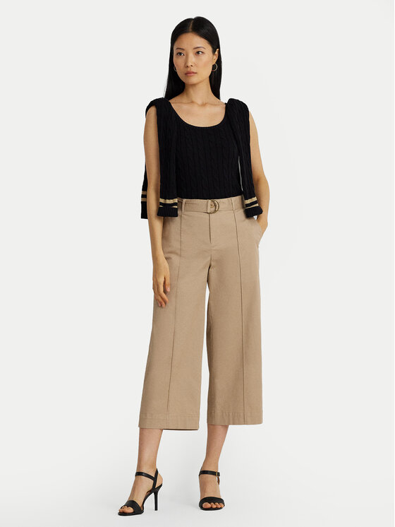 LAUREN RALPH LAUREN LAUREN RALPH LAUREN Culotte nadrág 200876606004 Bézs Wide Leg