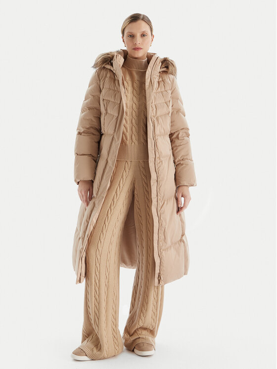 Guess Guess Geacă din puf W5BL29 W2802 Bej Regular Fit