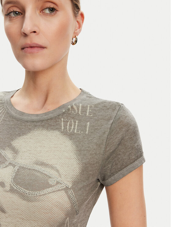 Guess Guess T-Shirt W5YI36 KBYH0 Zielony Regular Fit