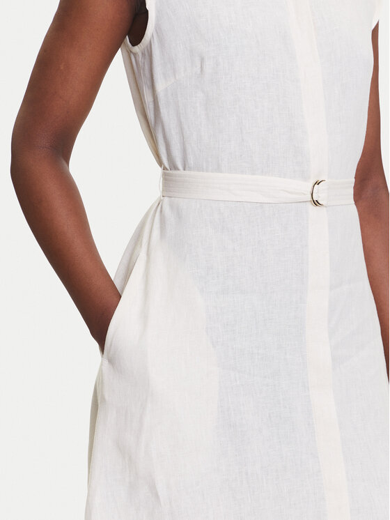Marella Marella Srajčna obleka Rodesia 2515221262 Écru Regular Fit