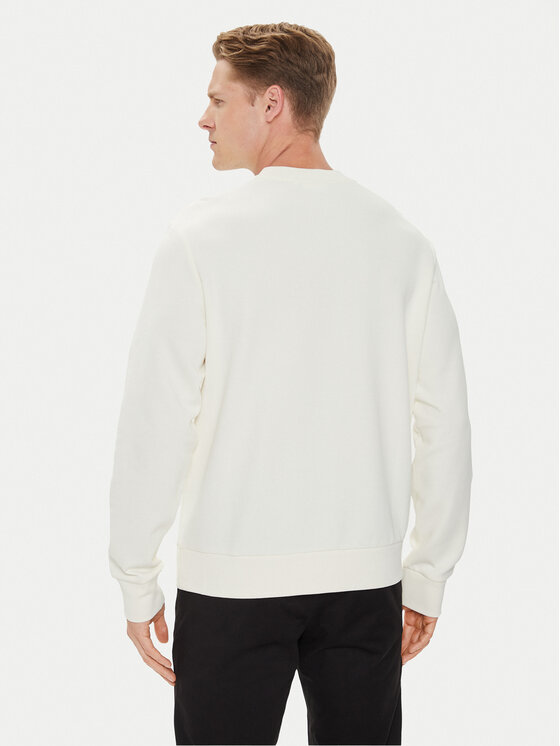 Calvin Klein Calvin Klein Felpa Micro Logo K10K109926 Écru Regular Fit