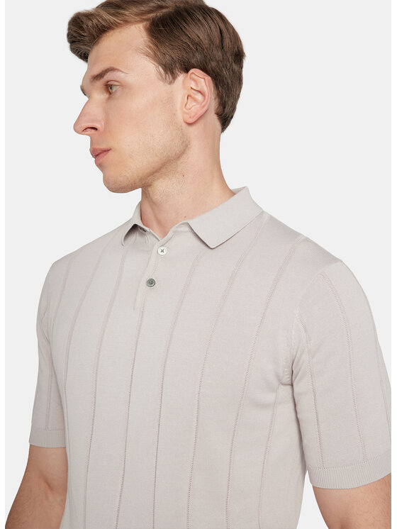 Pako Lorente Pako Lorente Polo P25WF-TX-005 Beżowy Classic Fit