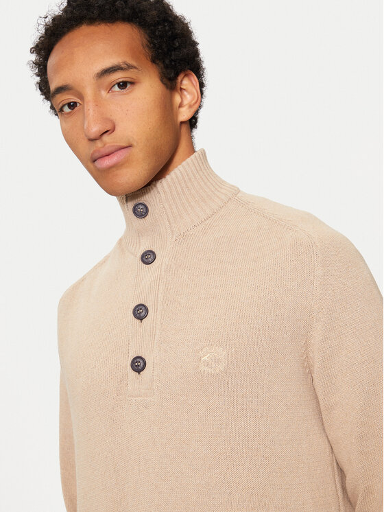 INDICODE INDICODE Sweter Yosevally 35-719 Écru Regular Fit