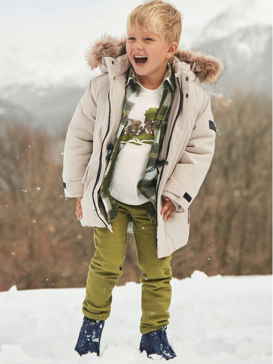 Mayoral Mayoral Pantaloni di tessuto 4539 Verde Slim Fit