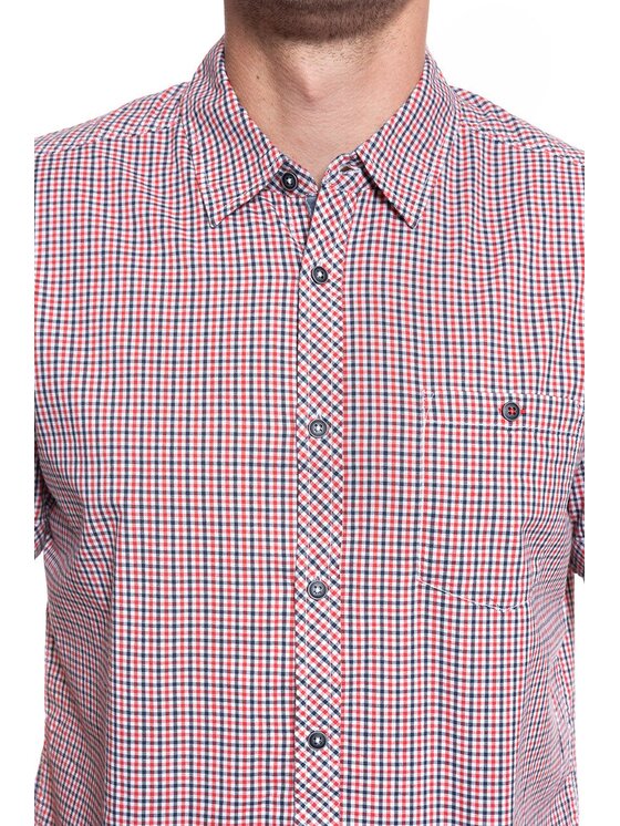 Mustang Mustang Camicia COLLIN CHECK SHIRT Rosso Regular Fit