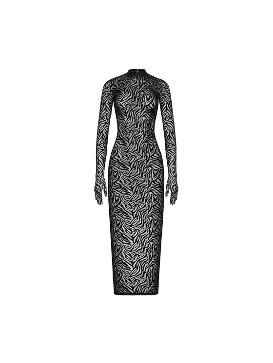 Perilla Perilla Sukienka Sukienka Kourtney Maxi Czarny Slim Fit