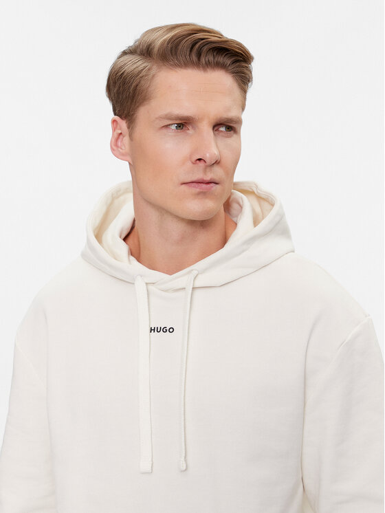 HUGO Hugo Majica dugih rukava Dapo 50486478 Bijela Relaxed Fit