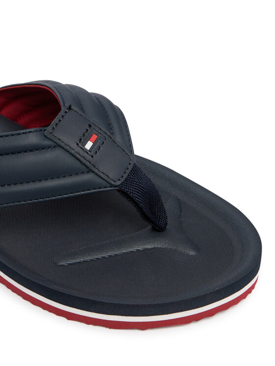 Tommy Hilfiger Tommy Hilfiger Žabky Hilfiger Padded Beach Sandal FM0FM05801 Tmavomodrá