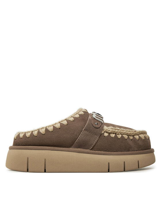 Mou Mou Papucs Bounce Clog Metal Logo FW531001A Barna