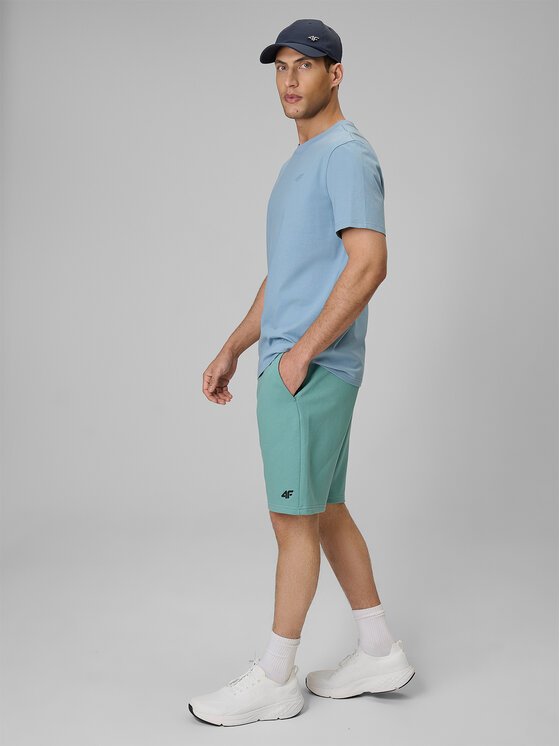 4F 4F Szorty sportowe BASIC+ Turkusowy Regular Fit