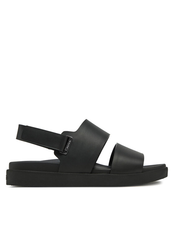 Sandale Calvin Klein Flat Adj Sandal Eyelet HW0HW02488 Negru