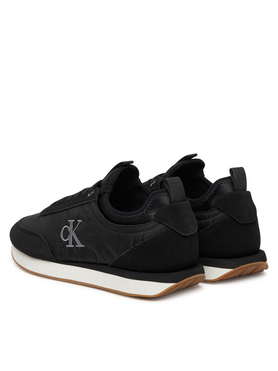 Calvin Klein Calvin Klein Sneakersy Retro Runner Sock Laceup Mix Mat YW0YW02060 Czarny