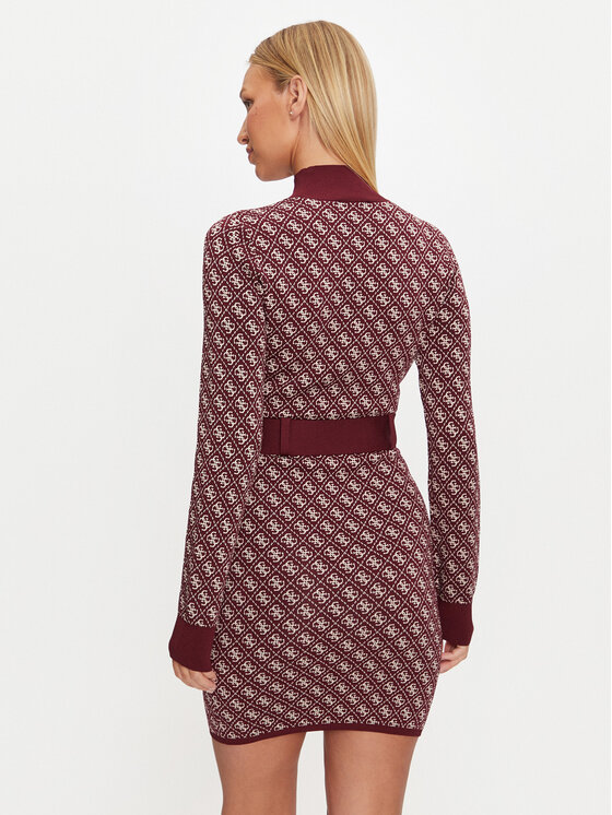 Guess Guess Vestito di maglia Lise W4BK43 Z37K0 Bordeaux Regular Fit