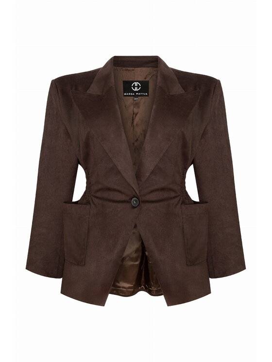 Magda Matyja Magda Matyja Marynarka Carla Blazer Brązowy Oversize