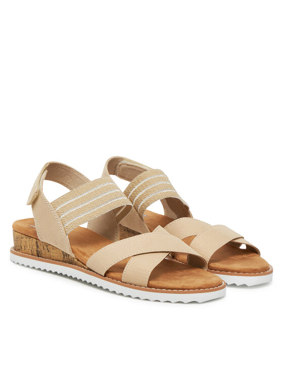 Skechers Skechers Босоніжки BOBS Desert Kiss-Shore Enough 114130/NAT Бежевий