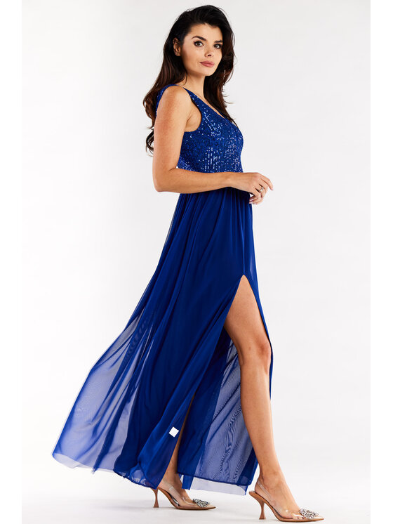 Awama Awama Abito da sera A486 Blu Basic Fit