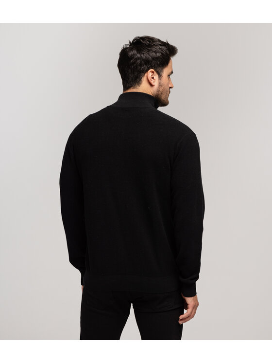 Lee Cooper Lee Cooper Kardigan EMAD COTTON Czarny Regular Fit
