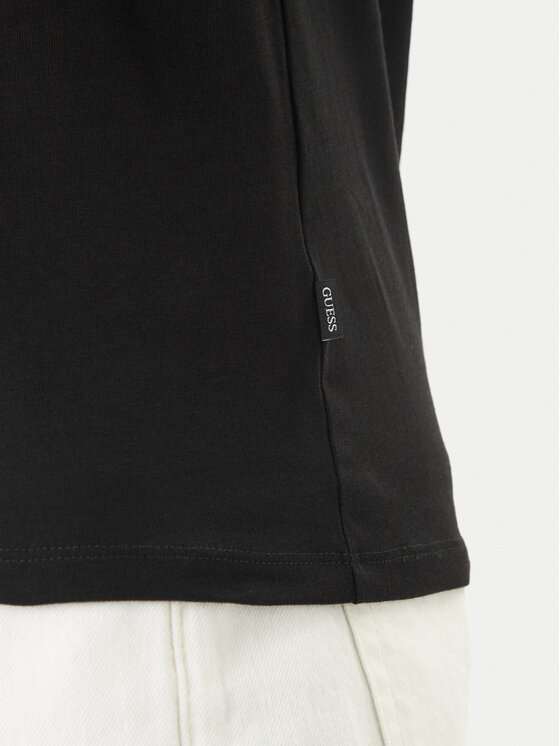 Guess Jeans Guess Jeans Póló M6GIB4 K8HM0 Fekete Slim Fit