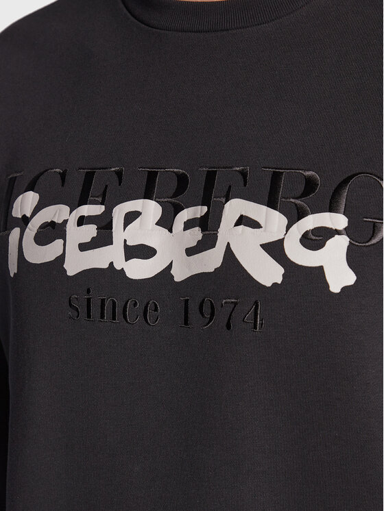 Iceberg Iceberg Džemperis ar kapuci 23EIP0E0516302 Melns Regular Fit
