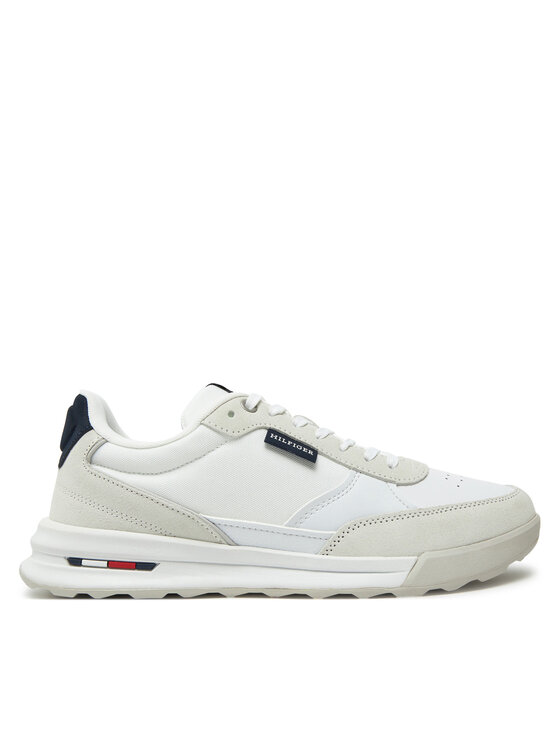 Tommy Hilfiger Snīkeri Retro Runner Mix Rwb FM0FM05371 Balts