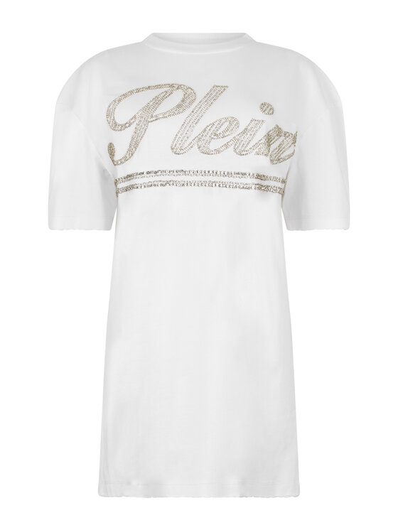 PHILIPP PLEIN PHILIPP PLEIN Sukienka codzienna 29842 Biały Over Fit