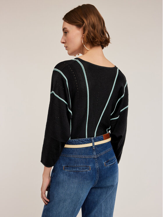 Motivi Motivi Cardigan M186W003227N0S5 Nero Regular Fit