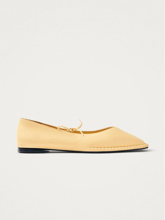 Baleriny, rozmiar 41, Żółte, Sway Vanilla Leather Ballet Flats