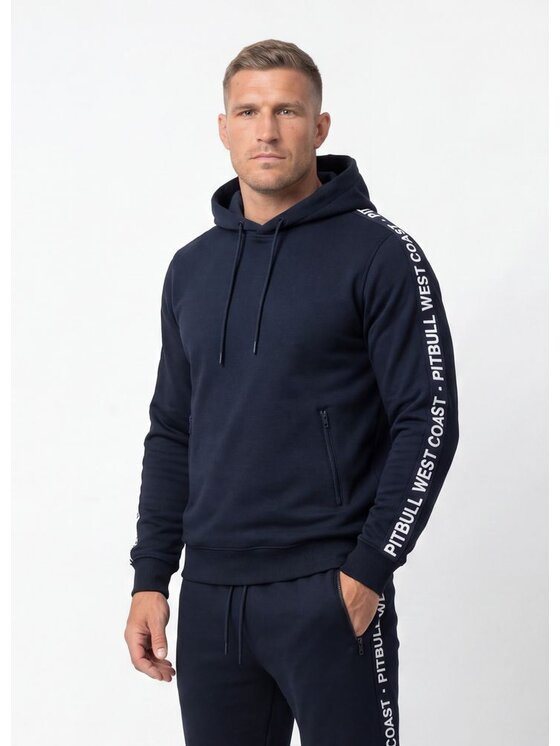 PITBULL PITBULL Bluza ARBOR TAPE Granatowy Regular Fit