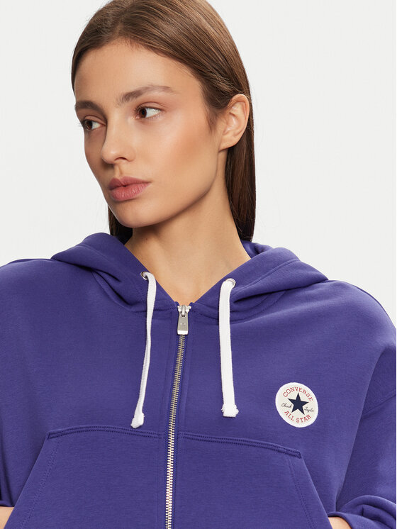 Converse Converse Majica dugih rukava Retro 10026150-A08 Plava Loose Fit