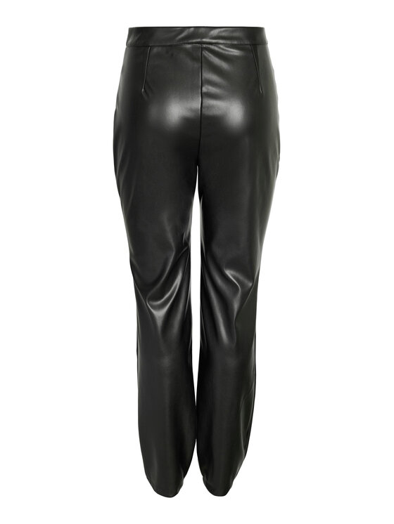 Noisy May Noisy May Dirbtinės odos kelnės 27026067 Juoda Slim Fit