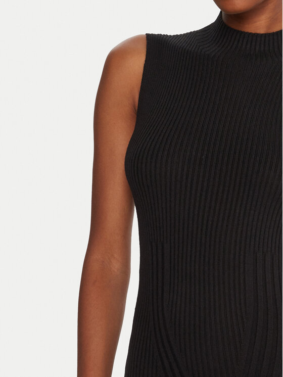 Guess Guess Trikotažinė suknelė W5BK23 Z3OW2 Juoda Slim Fit