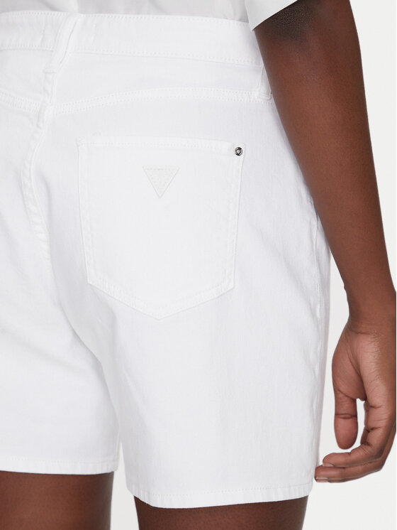 Guess Guess Дънкови шорти W5GD1A D4T50 Бял Regular Fit