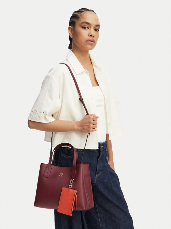Tommy Hilfiger Geantă Th Icon Mini Satchel AW0AW18722 Maro