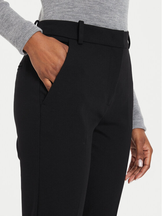PINKO Pinko Medžiaginės kelnės Bello 100155 A24D Juoda Regular Fit