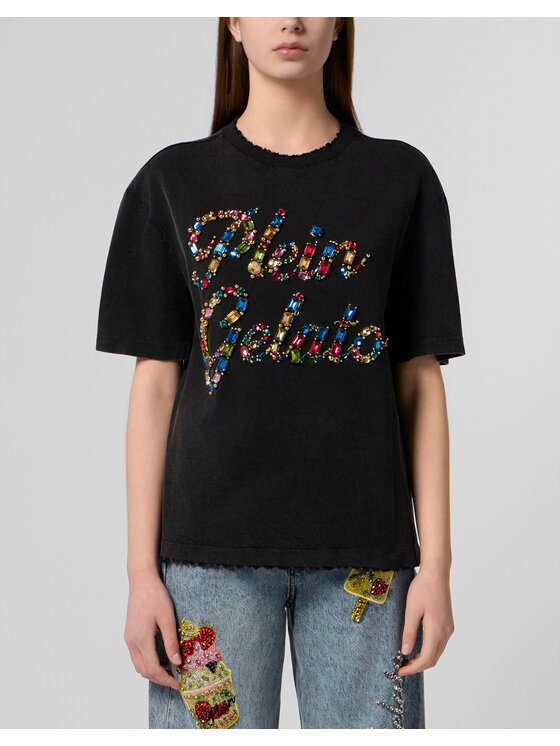 PHILIPP PLEIN PHILIPP PLEIN T-Shirt 30535 Czarny Over Fit