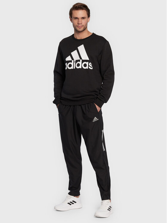 Felpa Essentials Big Logo GK9074 Nero Regular Fit