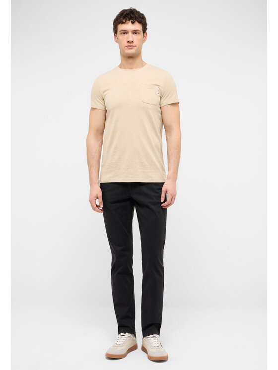 Mustang Mustang Chinosy Style Brad Chino Czarny Regular Fit