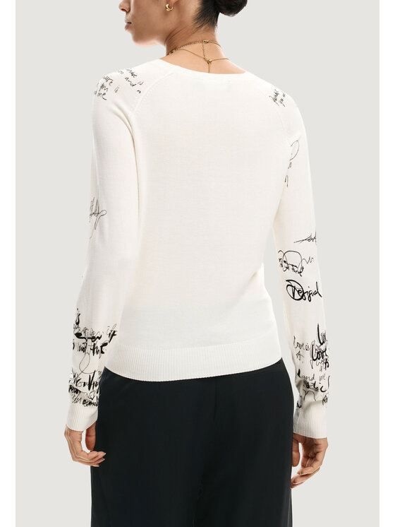 Desigual Desigual Пуловер JERS_MARQUETTE Бежов Casual Fit