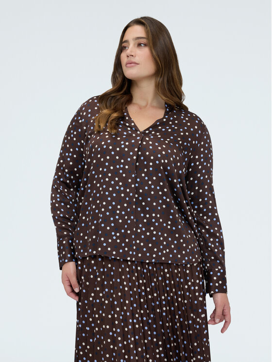 Fiorella Rubino Fiorella Rubino Bluzka 2077T002462N0Z2 Brązowy A-Line Fit