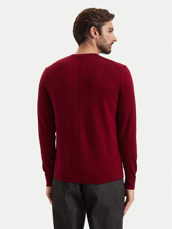 Calvin Klein Calvin Klein Džemper LV04LB305G Tamno crvena Regular Fit