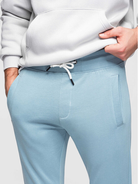 Ombre Ombre Spodnie dresowe OM-PABS-0304 Niebieski Slim Fit